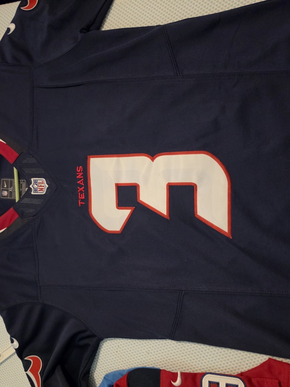 Houston Texans Tank Dell  #3 Navy H-Town Football Jersey
